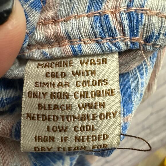 Caribbean Pure Silk Orange Blue Tropical Button Down Shirt Size XL *READ - Picture 7 of 7